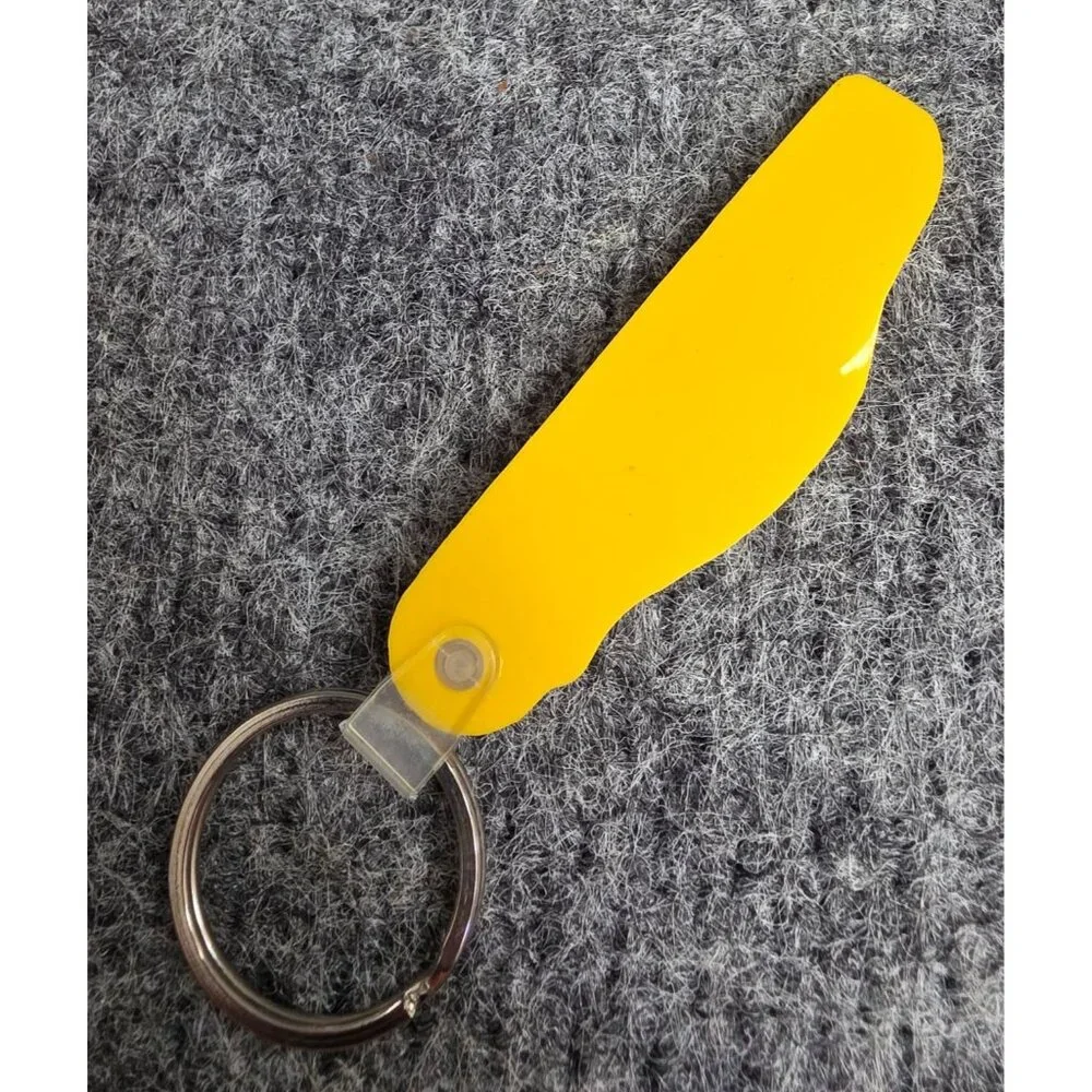 Pennzoil Racing Car Keychain - Yellow & Black - NASCAR Design